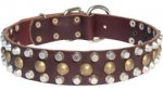 Leather Bullmastiff Collar with Pyramids and Studs