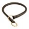 Round Leather Bullmastiff Choke Collar