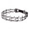 'Expert' Black Stainless Steel Bullmastiff Pinch Collar with Click Lock Buckle - 1/6 inch (4 mm) prong diameter
