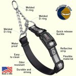 Reflective Biothane Martingale Collar with Quick Release Buckle_4