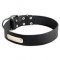 Classy Leather Bullmastiff Collar with ID Tag