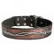Leather Bullmastiff Collar Handpainted with Barbed Wire