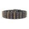 2 2/5 inches extra wide Leather Studded Bullmastiff Collar
