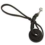 Leather Bullmastiff Leash with Stainless Steel Snap Hook