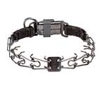 Trendy Bullmastiff Pinch Prong Collar of Black Stainless Steel