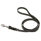 Braided Leather Bullmastiff Leash With Stainless Steel Snap-hook