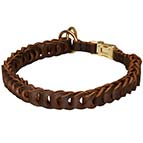 Braided Leather Bullmastiff Choke Collar