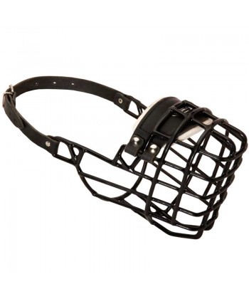 Bullmastiff Wire Dog MUZZLE for winter with rubber cover