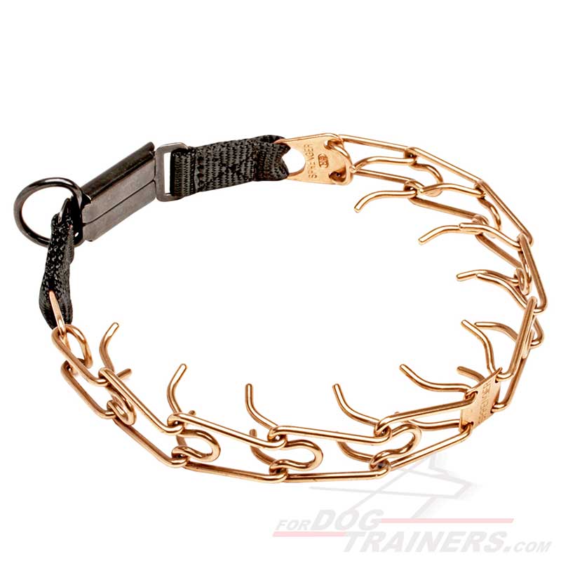 'Briar Patch' Click Lock Buckle Bullmastiff Pinch Prong Collar Made of Curogan - 1/8 inch (3.2 mm)