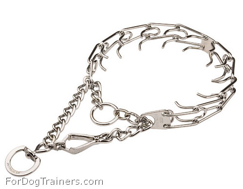 Sturdy Chrome Plated Bullmastiff Pinch Prong Collar