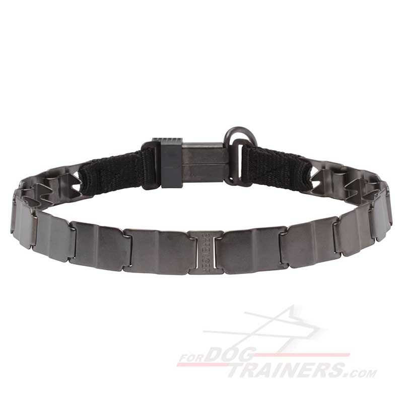 'Strength'n'Power' Neck Tech Bullmastiff Sport Prong Collar of Stainless Steel Matt