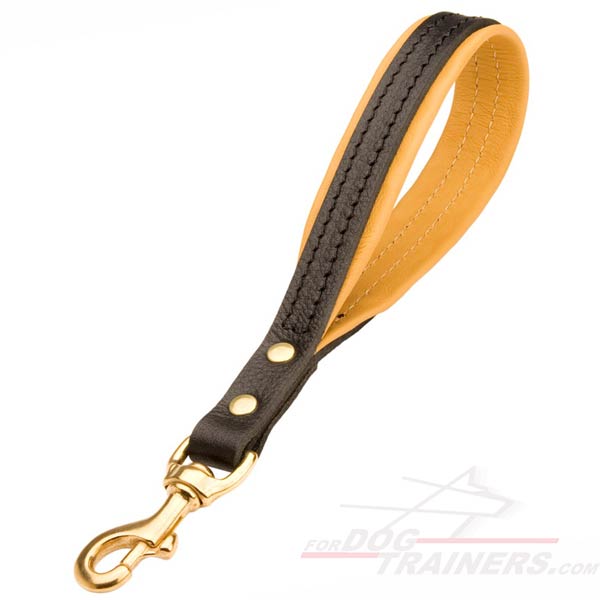 Leather Bullmastiff Pull Tab with Nappa Padded Handle - Click Image to Close