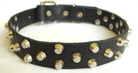 Hand-Decorated Leather Bullmastiff Collar with Studs